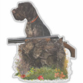 Duitse Wirehaire Pointer sticker (Voorkant)