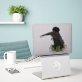 Duitse Wirehaire Pointer sticker (Laptop op bureau)