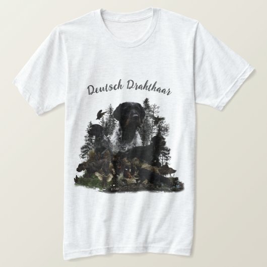 Duitse Wirehaire Pointer T-Shirt (Design voorkant)