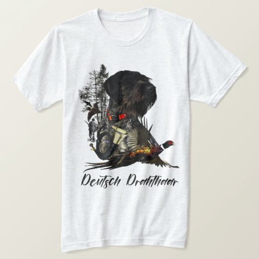 Duitse Wirehaire Pointer T-Shirt (Design voorkant)
