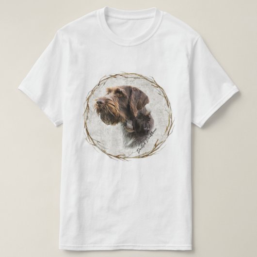 Duitse Wirehaire Pointer T-Shirt (Design voorkant)