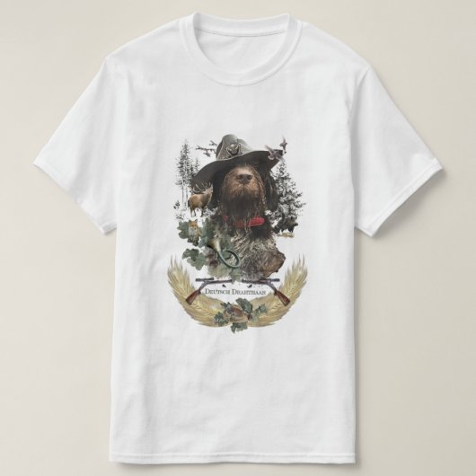 Duitse Wirehaire Pointer T-Shirt (Design voorkant)