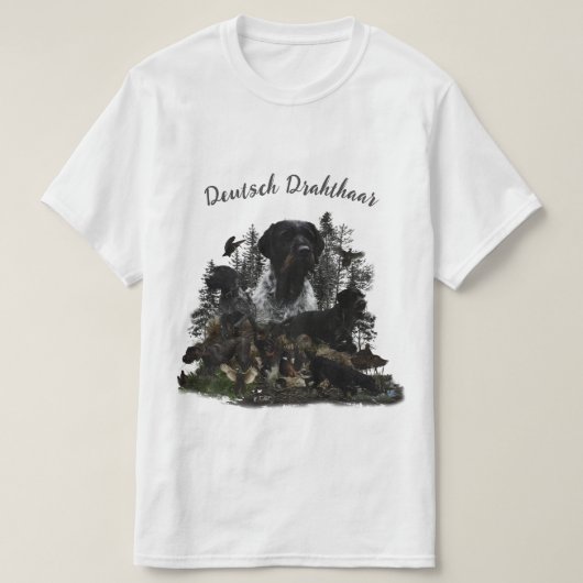 Duitse Wirehaire Pointer T-Shirt (Design voorkant)