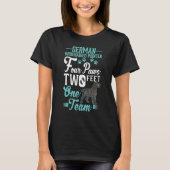 Duitse Wirehaire Pointer vier poten van twee meter T-shirt (Voorkant)