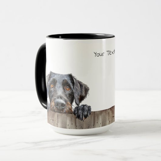 Duitse Wirehaired Pointer Dog Mok (Voorkant links)