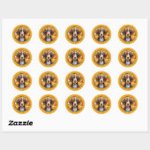 Duitse Wirehaired Pointer Ronde Stickers (Vel)