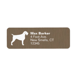 Duitse Wirehaired Pointer Silhouette Custom Etiket