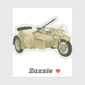 Duitse WW2-motorfiets met een Sidecar Sticker (Vel)