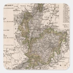 Duitsland 12 vierkante sticker