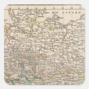 Duitsland 14 vierkante sticker