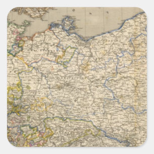 Duitsland 15 vierkante sticker
