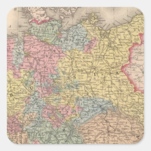 Duitsland 28 vierkante sticker
