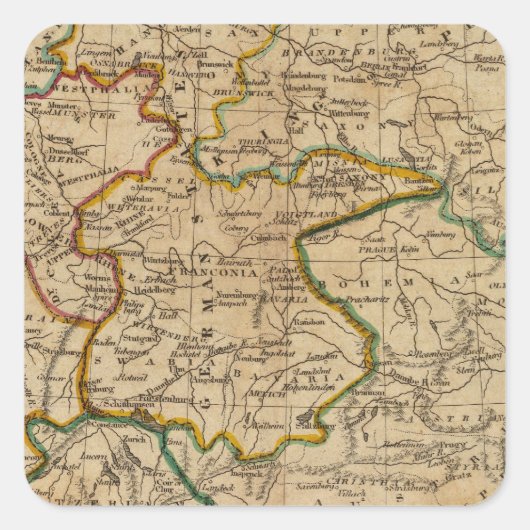 Duitsland 29 vierkante sticker (Voorkant)