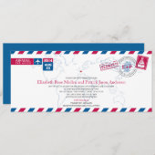 Duitsland Airmail Wedding Invitation Kaart (Voorkant / Achterkant)