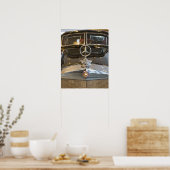 Duitsland, Baden-Wurttemberg, Stuttgart. Mercedes Poster (Keuken)