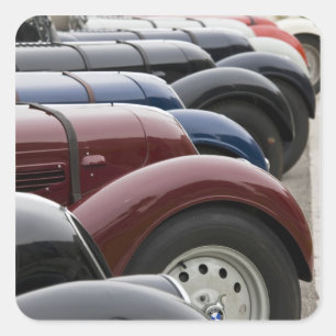 Duitsland, Bayern-Beieren, München. BMW Welt Car Vierkante Sticker