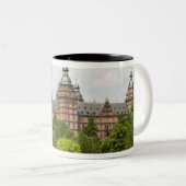 Duitsland, Beieren, Bayern en Aschaffenburg. Schlo Tweekleurige Koffiemok (Voorkant rechts)