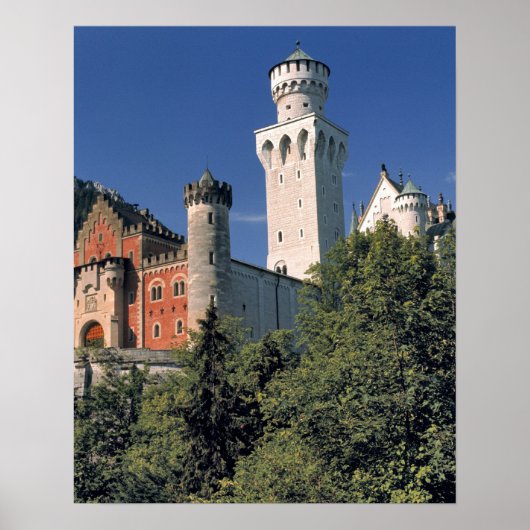 Duitsland, Beieren, Neuschwanstein Castle. Poster (Voorkant)