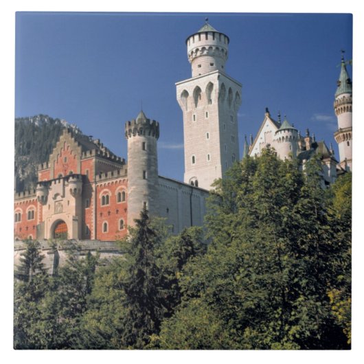 Duitsland, Beieren, Neuschwanstein Castle. Tegeltje (Voorkant)