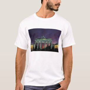Duitsland, Berlijn. Brandenburgse Poort 's nachts. T-shirt