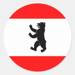 Duitsland Berlijn Hoogwaardige vlag Ronde Sticker
