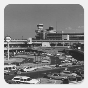  Duitsland Berlijn Luchthaven Tegel 1970 Vierkante Sticker