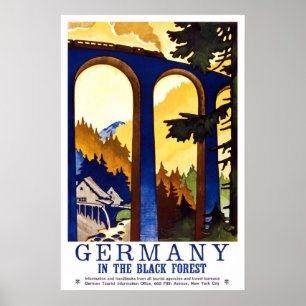 Duitsland Black Forest Vintage Travel Poster