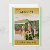 Duitsland Castle Travel poster Briefkaart (Voorkant / Achterkant)