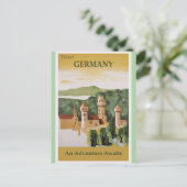 Duitsland Castle Travel poster Briefkaart (Staand voorkant)