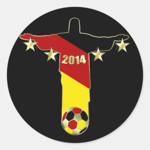 Duitsland Champions Deutschland Christus Erlöser Ronde Sticker