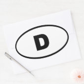 Duitsland - D - Europees Ovale Sticker (Envelop)