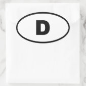 Duitsland - D - Europees Ovale Sticker (Tas)