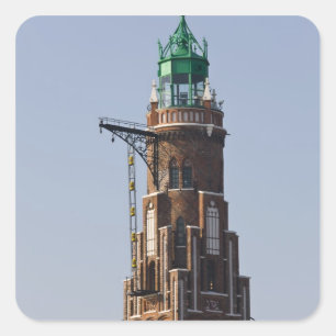 Duitsland, deelstaat Bremen, Bremerhaven. Haven Vierkante Sticker