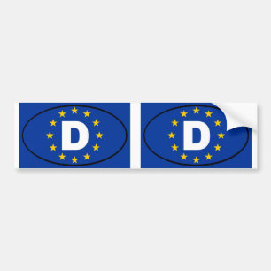 Duitsland Deutschland European Union oval Bumpersticker