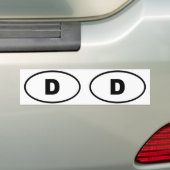 Duitsland Deutschland Europees ovaal Bumpersticker (Op auto)