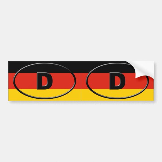 Duitsland - Deutschland - Europees ovaal Bumpersticker (Voorkant)