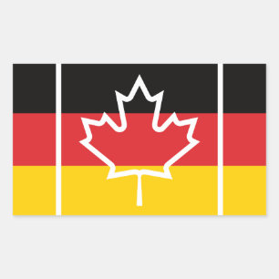 Duitsland Duitse Canadese vlag Rechthoekige Sticker