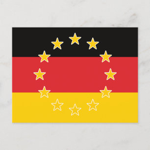 Duitsland Duitse EU Europa Europese vlag Briefkaart