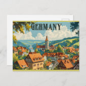 Duitsland Duitse stad Retro Travel Briefkaart (Voorkant / Achterkant)