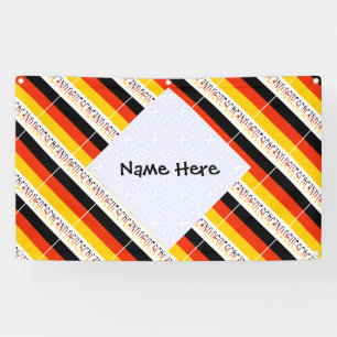 Duitsland Duitse Vlag Getegeld Persoonlijke Naam Spandoek