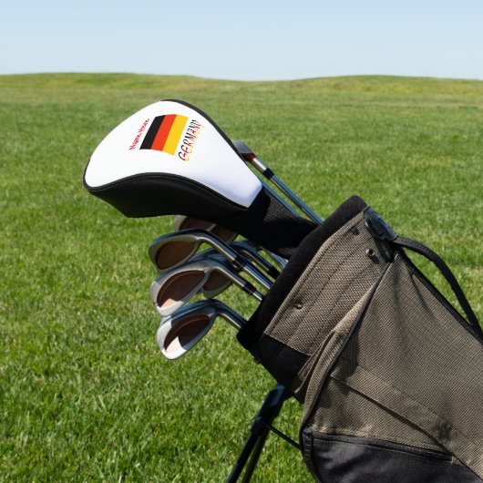 Duitsland Duitse vlag rode personalisatie Golfheadcover (Insitu)