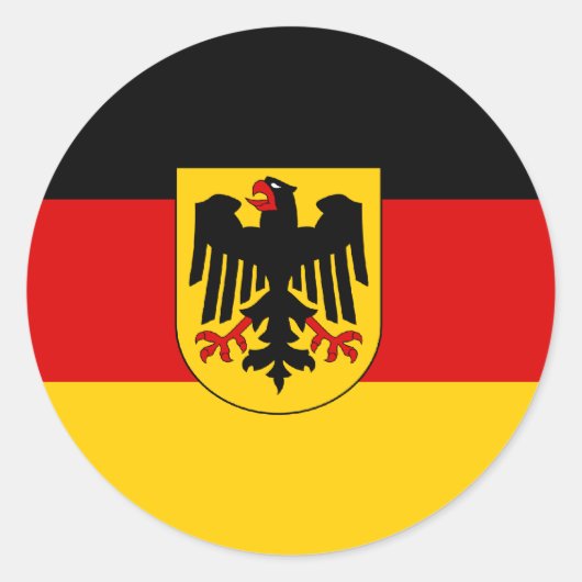 Duitsland, Duitsland Ronde Sticker (Voorkant)