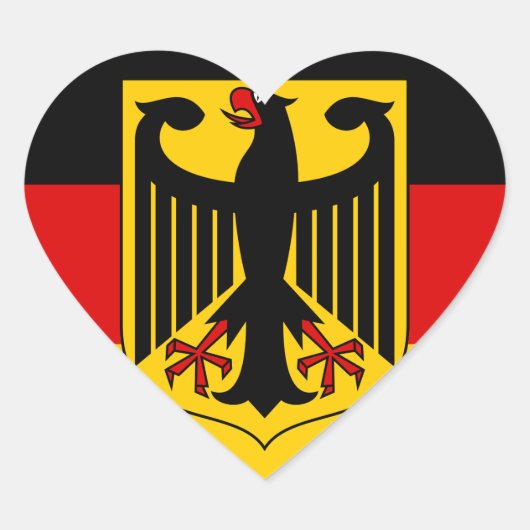 duitsland embleem hart sticker (Voorkant)