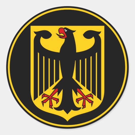 duitsland embleem ronde sticker (Voorkant)