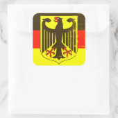 duitsland embleemsticker vierkante sticker (Tas)