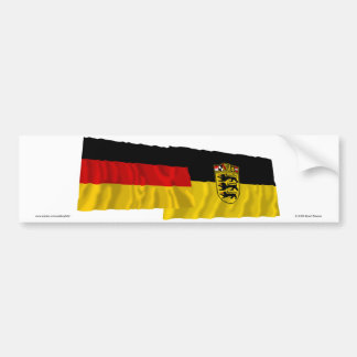 Duitsland en Baden-Wuerttemberg Waving Flags Bumpersticker