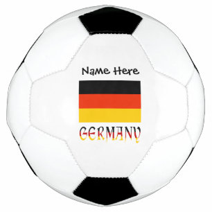 Duitsland en de Duitse vlag met het Jouw naam Voet Voetbal