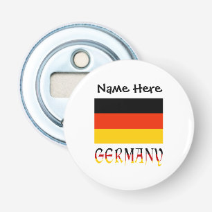 Duitsland en Duitse vlag gepersonaliseerd Button Flesopener