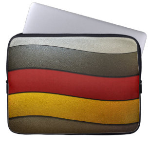 Duitsland Flag Colors-Chrome door Shirley Taylor Laptop Sleeve