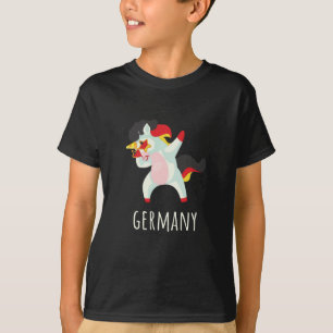 Duitsland Flag Dabbing Unicorn T-shirt